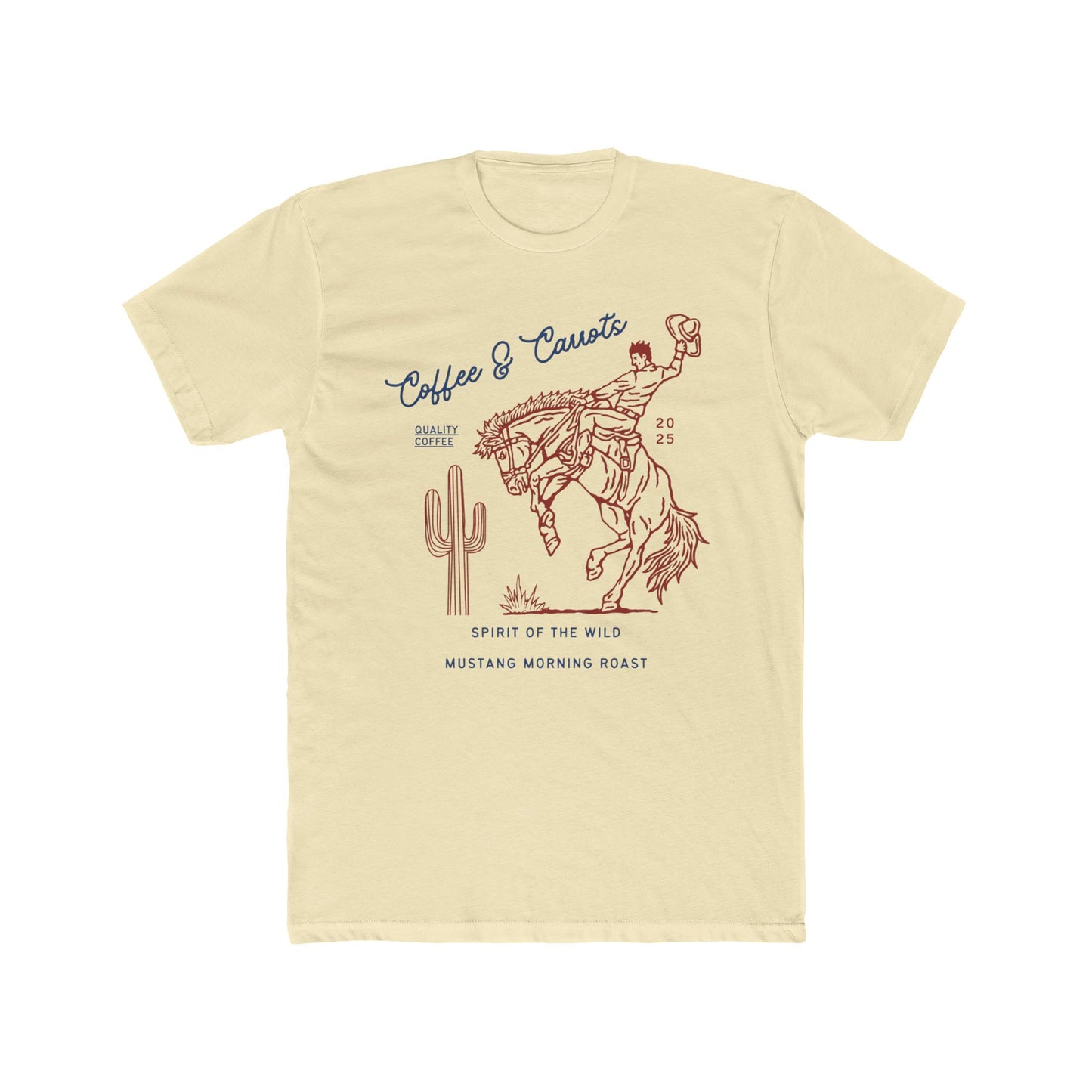 Retro Western Coffee & Cactus Tee, Unisex Cowboy T-Shirt, Nature Lover Gift, Vintage Graphic Tee, Wild West Fashion