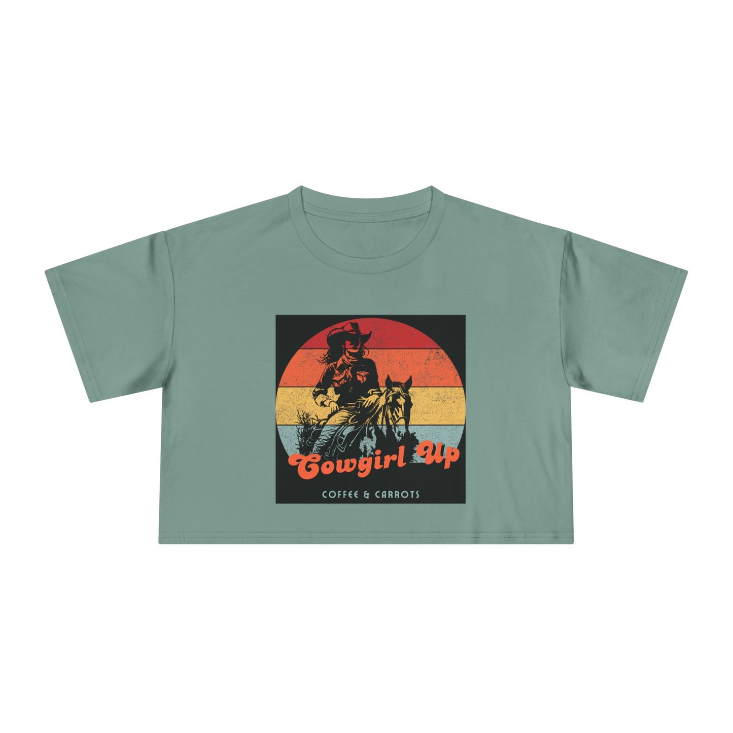 Vintage Cowgirl Crop Tee - Perfect for Festivals, Casual Wear, Gifts, Rodeos, Western Lifestyle