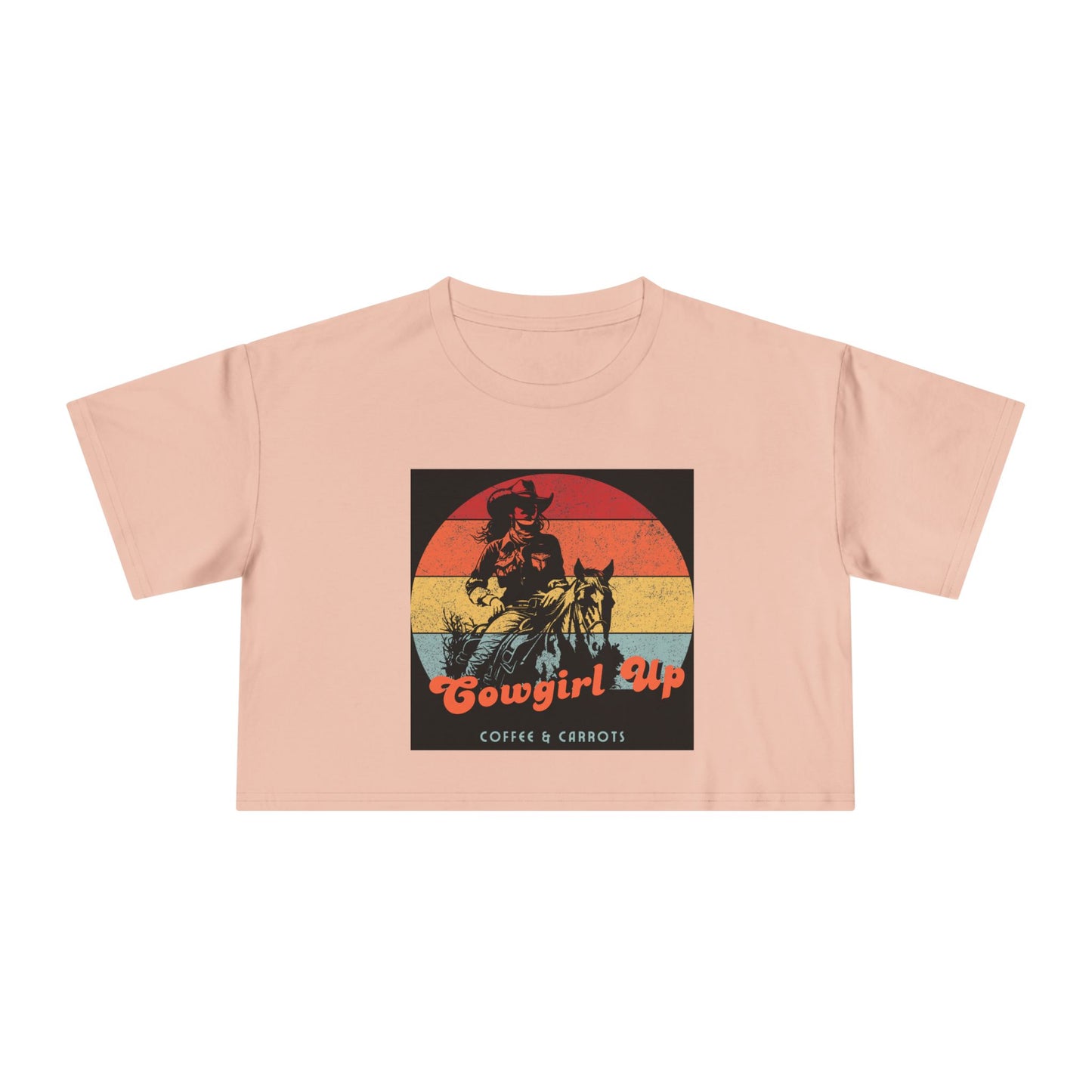 Vintage Cowgirl Crop Tee - Perfect for Festivals, Casual Wear, Gifts, Rodeos, Western Lifestyle
